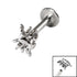 Titanium Internally Threaded Labrets 1.2mm - Steel Spider