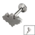 Titanium Internally Threaded Labrets 1.2mm - Steel Bat