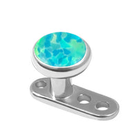 Titanium Dermal Anchor with Titanium Bezel Set Opal Disk