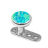 Titanium Dermal Anchor with Titanium Bezel Set Opal Disk
