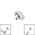 Titanium Bezel Set Opal Disk for Internal Thread shafts in 1.6mm. Also fits Dermal Anchor