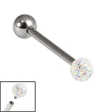 Titanium Internally Threaded Barbells 1.6mm - Smooth Glitzy Ball