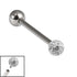 Titanium Internally Threaded Barbells 1.6mm - Smooth Glitzy Ball