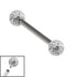 Titanium Internally Threaded Barbells 1.6mm - Smooth Glitzy Ball
