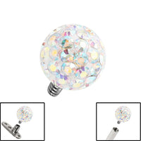 Smooth Glitzy Ball for Internal Thread shafts in 1.6mm. Also fits Dermal Anchor