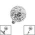 Smooth Glitzy Ball for Internal Thread shafts in 1.6mm. Also fits Dermal Anchor