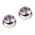 Titanium Threaded Jewelled Balls 1.6x5mm