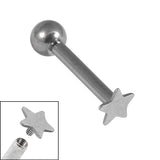 Titanium Internally Threaded Micro Barbells 1.2mm - Star
