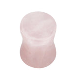 Rose Quartz Stone Double Flared Tapered Plug