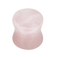 Rose Quartz Stone Double Flared Tapered Plug