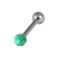 Steel Micro Barbell with Synthetic Opal Ball Single Ended 1.2mm