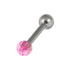 Steel Micro Barbell with Synthetic Opal Ball Single Ended 1.2mm