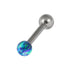 Steel Micro Barbell with Synthetic Opal Ball Single Ended 1.2mm