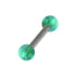 Steel Micro Barbell with Synthetic Opal Ball Double Ended 1.2mm