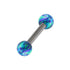 Steel Micro Barbell with Synthetic Opal Ball Double Ended 1.2mm