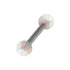 Steel Micro Barbell with Synthetic Opal Ball Double Ended 1.2mm