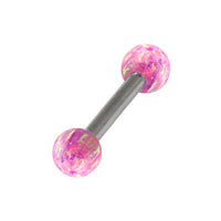 Steel Micro Barbell with Synthetic Opal Ball Double Ended 1.2mm