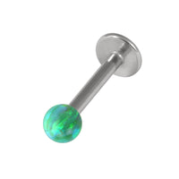 Steel Labret with Synthetic Opal Ball 1.2mm