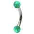 Steel Micro Curved Barbell with Synthetic Opal Balls 1.2mm