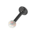 Black Steel Labret with Synthetic Opal Ball 1.2mm