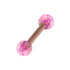 Rose Gold Steel Micro Barbell with Synthetic Opal Ball Double Ended 1.2mm