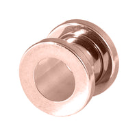 Rose Gold Steel Screw Flesh Tunnel