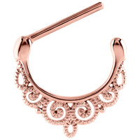 Steel Filigree Nipple Clicker Ring