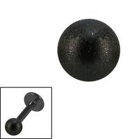 Black Steel Threaded Shimmer Balls 1.6mm