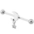 Steel Moon and Star Industrial Scaffold Barbell IND37
