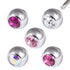 Multipack - Surgical Steel Threaded Jewelled Balls Set