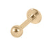 Zircon Steel Labrets (Gold colour)