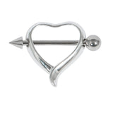 Heart Nipple Shield with Bar