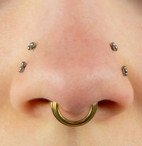 Titanium 3 Tier Hinged Clicker Ring