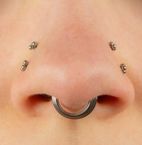 Titanium 3 Tier Hinged Clicker Ring