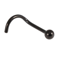 Black Titanium Nose Studs - Ball and Cone