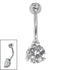 Belly Bar - Sophisticate - Steel Claw Set Double Jewel