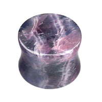 Amethyst Stone Double Flared Tapered Plug