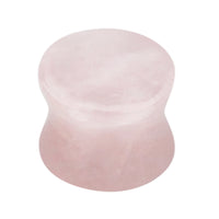 Rose Quartz Stone Double Flared Tapered Plug