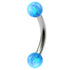 Steel Micro Curved Barbell with Synthetic Opal Balls 1.2mm
