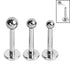 Titanium Threadless Labrets - Titanium (Bend-fit) Balls