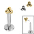 Titanium Threadless Labrets - Titanium (Bend-fit) Asia Trinity