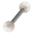 Steel Barbell with Synthetic Opal Ball Double Ended 1.6mm