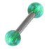 Steel Barbell with Synthetic Opal Ball Double Ended 1.6mm