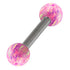 Steel Barbell with Synthetic Opal Ball Double Ended 1.6mm