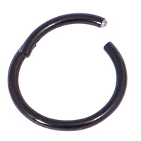 Black Steel Hinged Clicker Ring