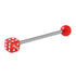 Acrylic Single Dice Barbell 1.6mm