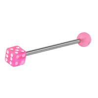 Acrylic Single Dice Barbell 1.6mm