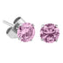 Steel Ear Stud Earrings - Claw Set Jewelled