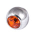 Titanium Threaded Jewelled Balls 1.6x5mm