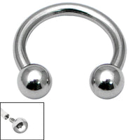Titanium Internally Threaded Circular Barbells (CBB) (Horseshoes) 1.2mm